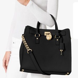 Michael Kors Large Safiano Leather Hamilton Tote